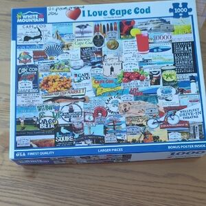 White Mountain 'I Love Cape Cod' 1000-Piece Jigsaw Puzzle - Blue